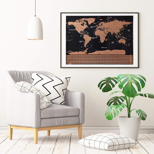 Harta lumii razuibila tip poster, 82x59 cm [9]