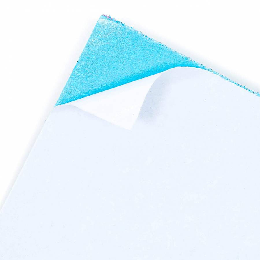 Hartie gumata colorata cu sclipici autoadeziva pentru activitati crafts A4,1.8 mm,10 coli/set [2]