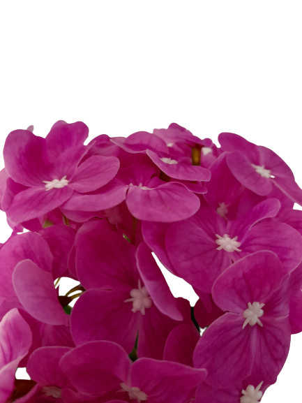 Hortensie fucsia artificiala decorativa in ghiveci ceramic [2]