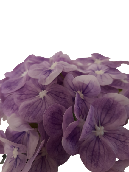 Hortensie mov artificiala decorativa in ghiveci ceramic [2]