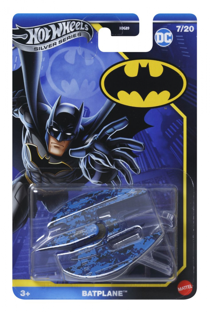 HOT WHEELS MASINA METALICA TEMATICA BATMAN BATPLANE SCARA 1 LA 64