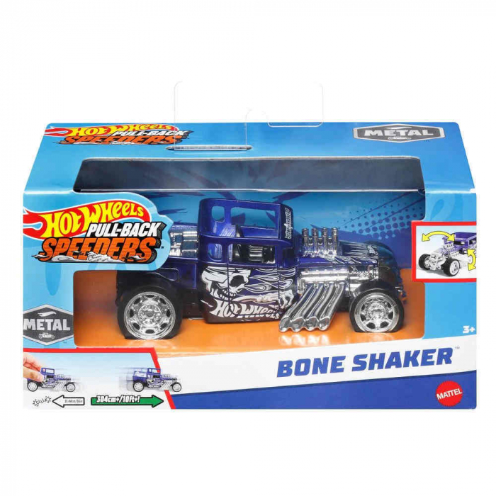 Hot Wheels Masinuta Metalica Cu Sistem Pull Back Bone Shaker Scara 1:43 [1]