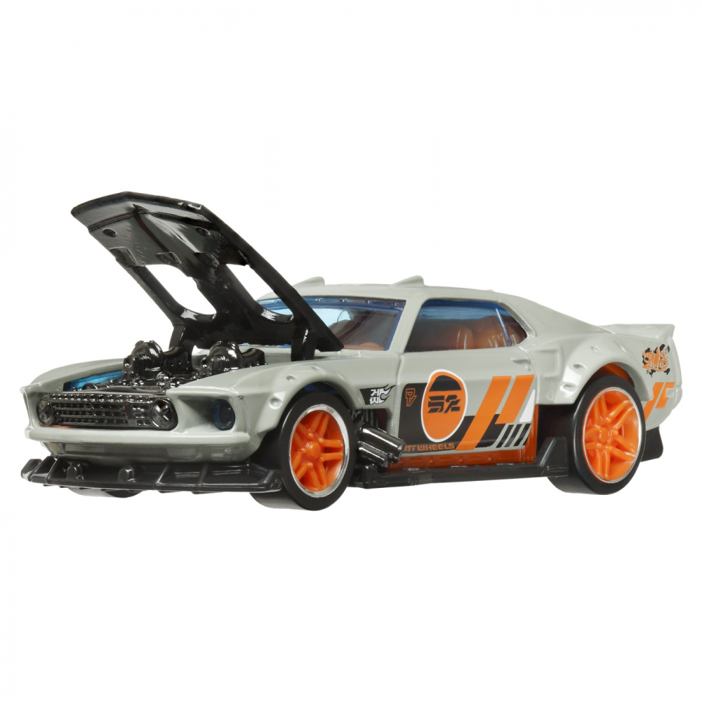 Hot Wheels Masinuta Metalica Cu Sistem Pull Back Ford Mustang 1969 Scara 1:43 [4]
