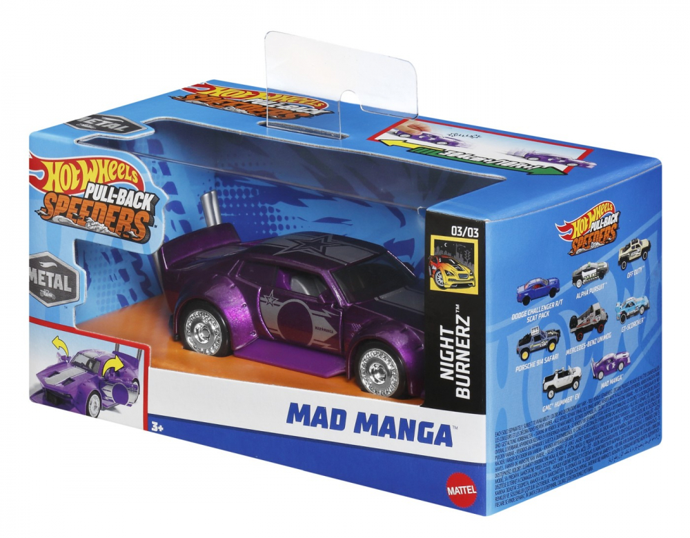 HOT WHEELS MASINUTA METALICA CU SISTEM PULL BACK MAD MANGA SCARA 1:43 [2]