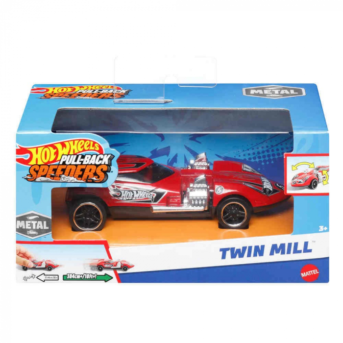 Hot Wheels Masinuta Metalica Cu Sistem Pull Back Twin Mill Scara 1:43 [1]