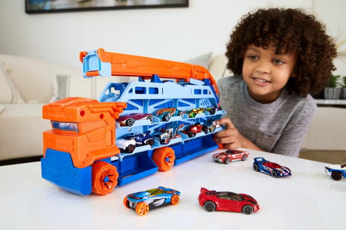 Hot Wheels Mega Transportator Masini si Pista de Lansare [3]