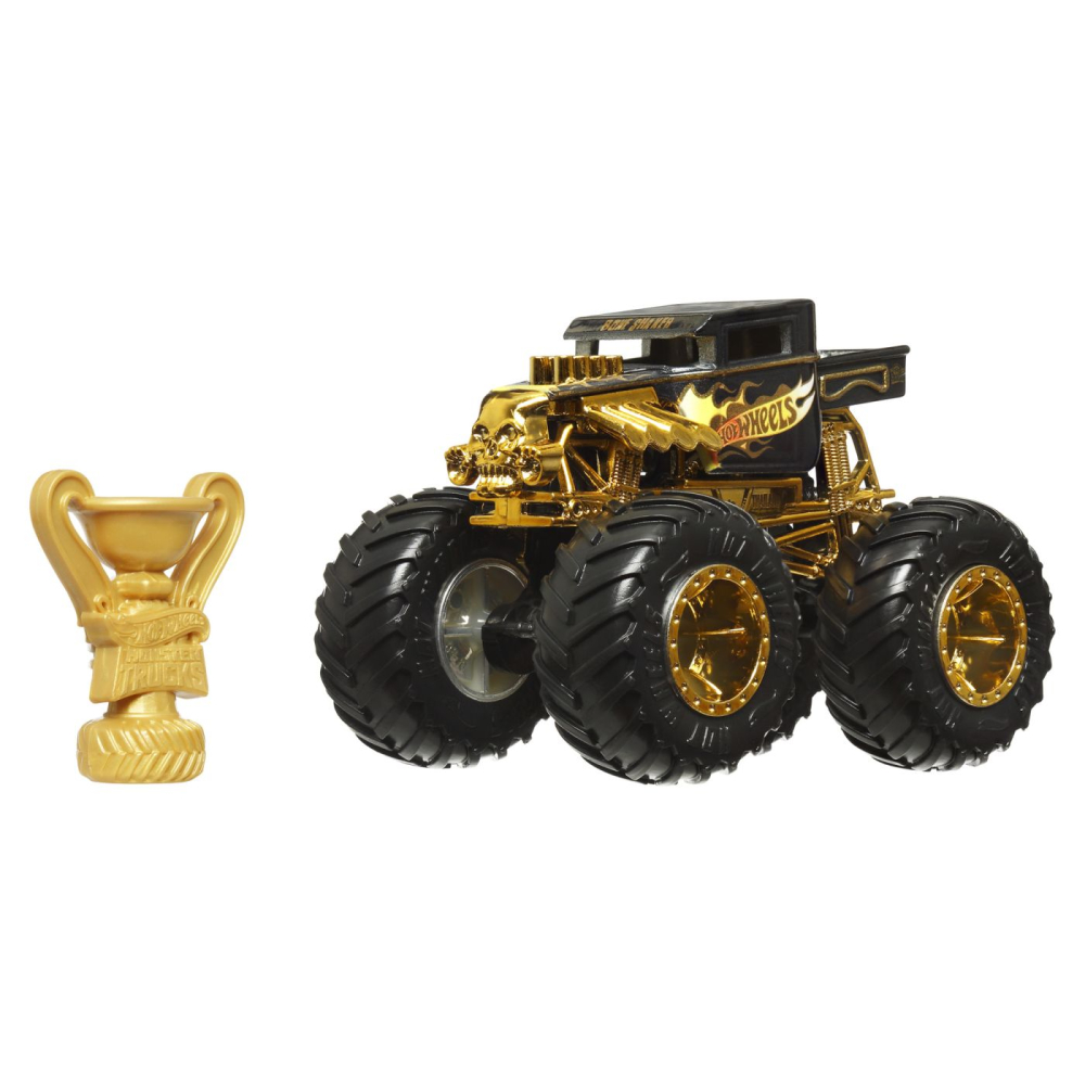 HOT WHEELS MONSTER TRUCK 50 BIGFOOT TROPHY CHAMPIONS MASINUTA BONE SHAKER SCARA 1 LA 64 [2]