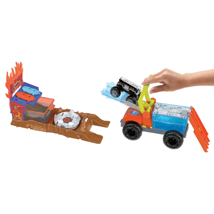 Hot Wheels - Monster Truck Arena Smashers Color Shifters Salvarea lui 5Alarm [5]