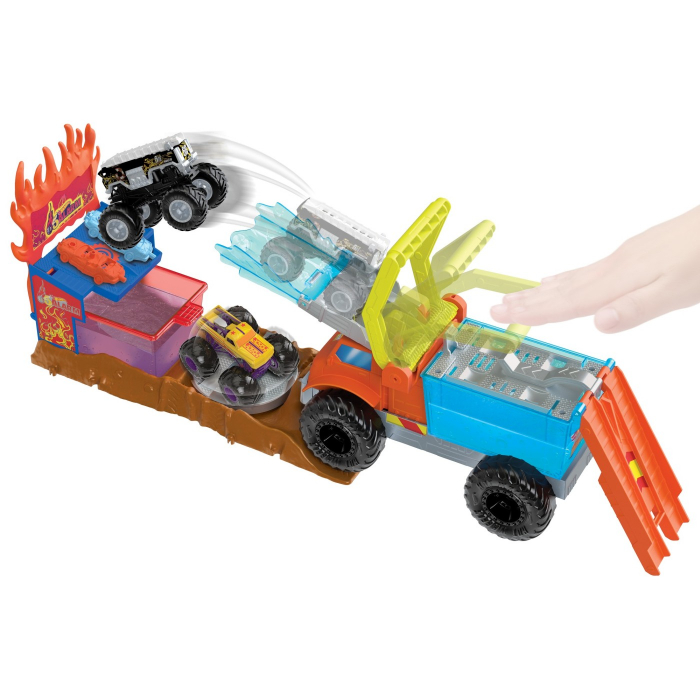 Hot Wheels - Monster Truck Arena Smashers Color Shifters Salvarea lui 5Alarm [2]