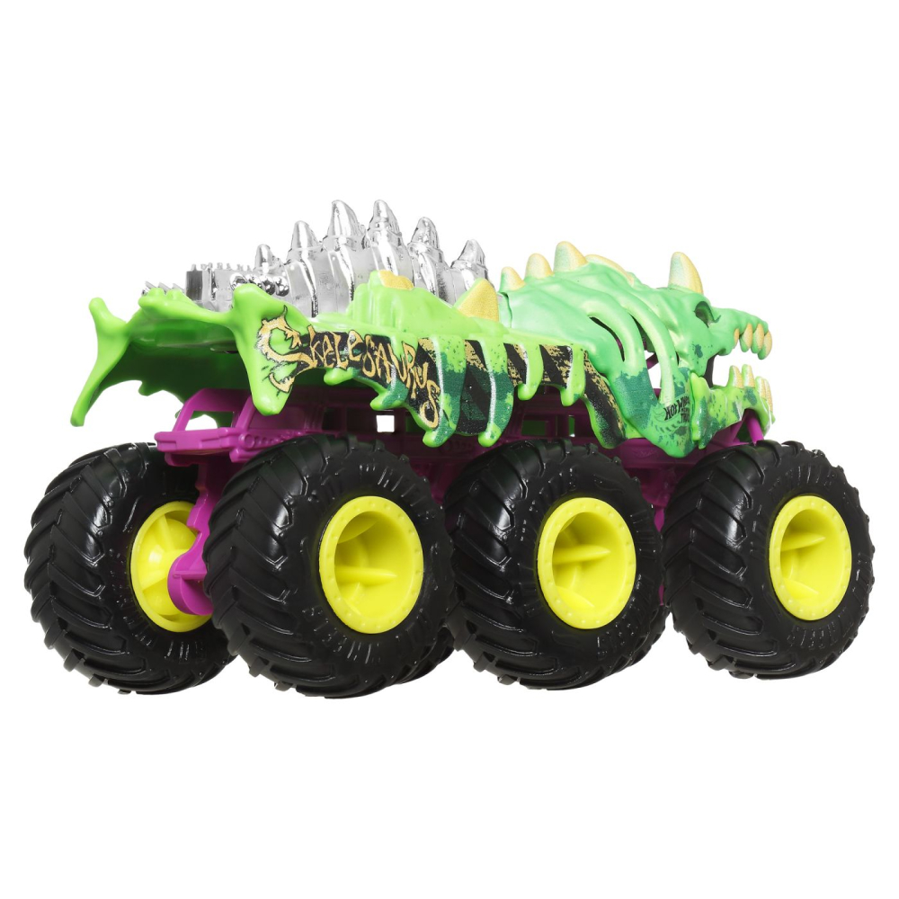 HOT WHEELS MONSTER TRUCK BIG RIGS MASINUTA METALICA CU 6 ROTI SKELESAURUS SCARA 1 LA 64 [2]