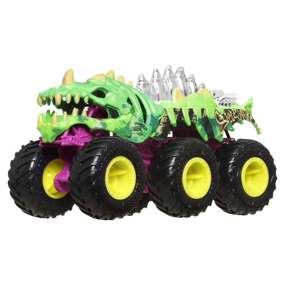 HOT WHEELS MONSTER TRUCK BIG RIGS MASINUTA METALICA CU 6 ROTI SKELESAURUS SCARA 1 LA 64 [5]