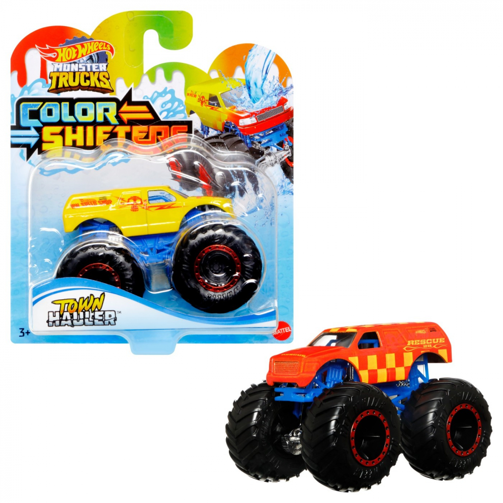 HOT WHEELS MONSTER TRUCK CAMION CU CULORI SCHIMBATOARE SCARA 1:64 [4]