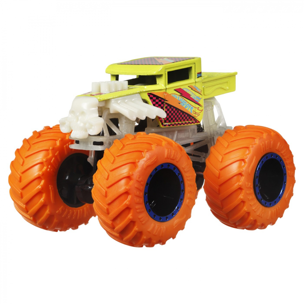 Hot Wheels Monster Truck Glow In The Dark Masinuta Bone Shaker Scara 1:64 [2]