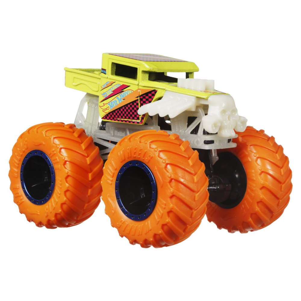 Hot Wheels Monster Truck Glow In The Dark Masinuta Bone Shaker Scara 1:64 [3]