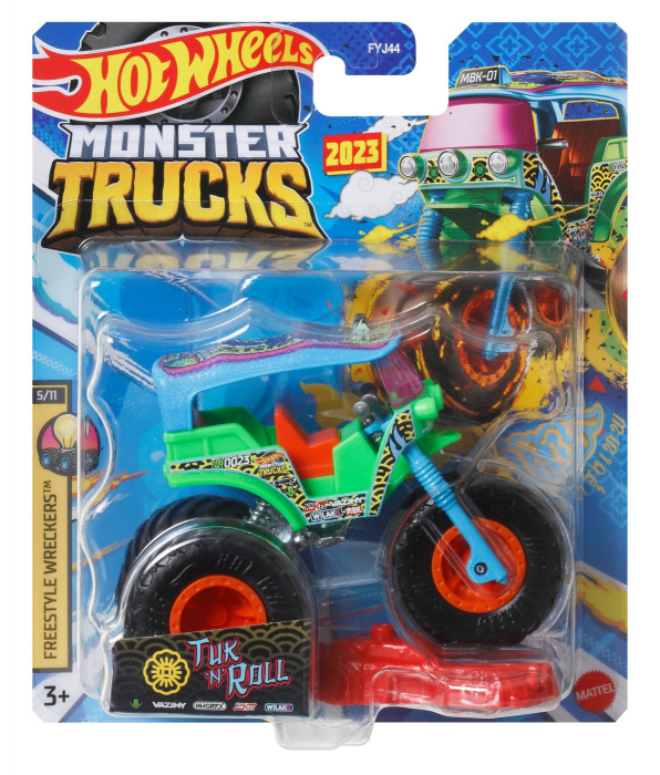 Hot wheels monster truck masinuta tuk n roll scara 1:64 [1]
