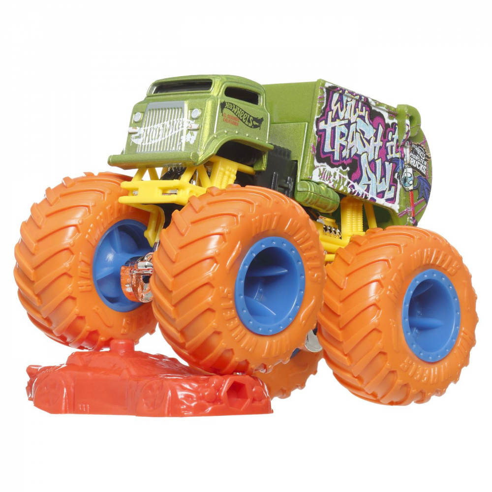 HOT WHEELS MONSTER TRUCK MASINUTA WILL TRASH IT ALL SCARA 1:64 [4]