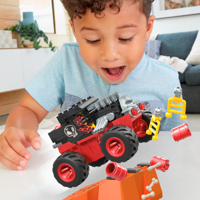 Hot Wheels Monster Truck Mega Set Construcție Cursa Bone Shaker Crush  [3]