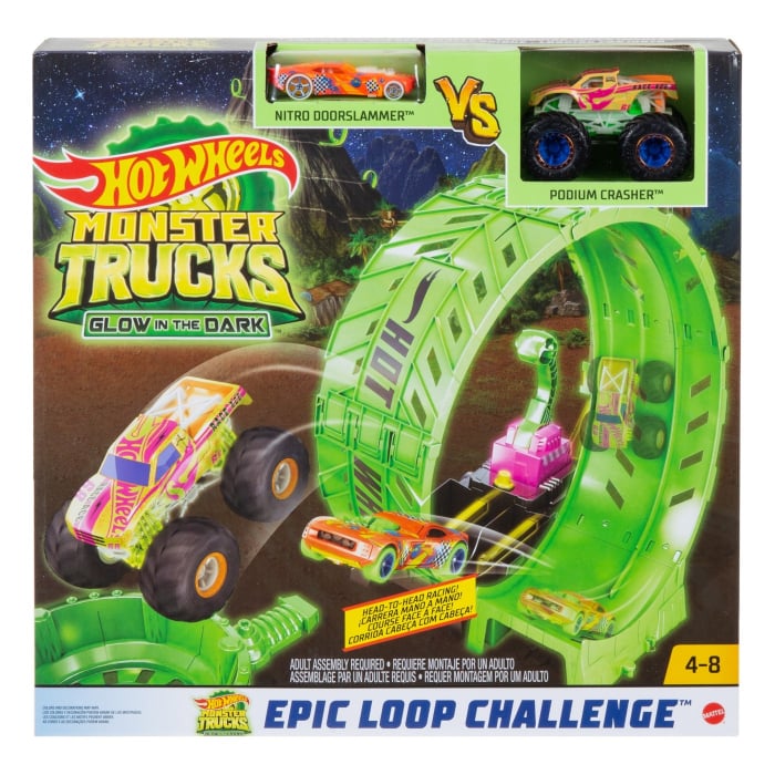 Hot Wheels Monster Truck Pista Cascadorilor în Buclă Fosforescentă [1]
