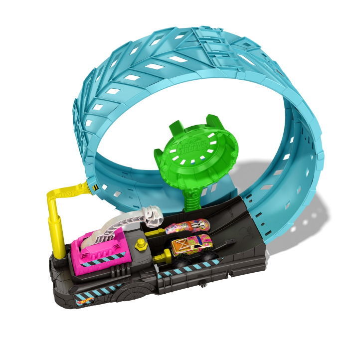Hot Wheels Monster Truck Pista Cascadorilor în Buclă Fosforescentă [4]