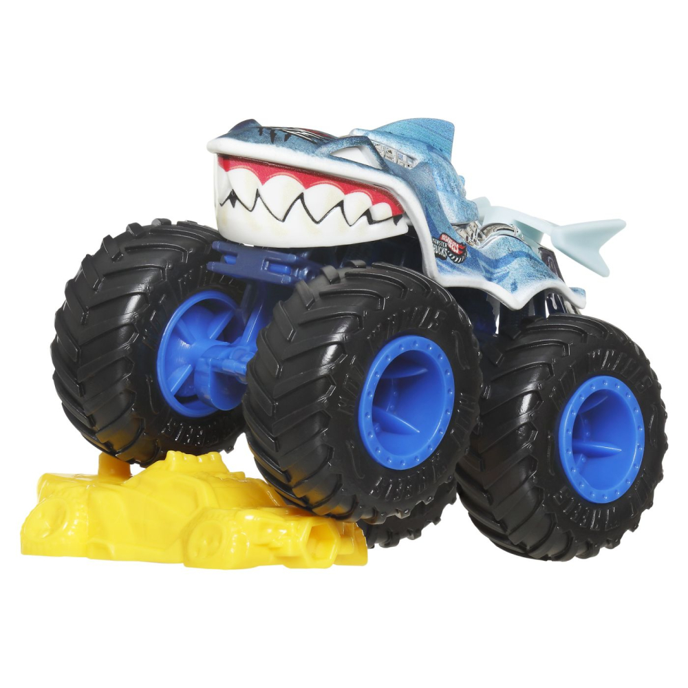 HOT WHEELS MONSTER TRUCK SHARKS VS DINOS MASINUTA GREAT BITE ECHIPA SHARK SCARA 1 LA 64 [2]