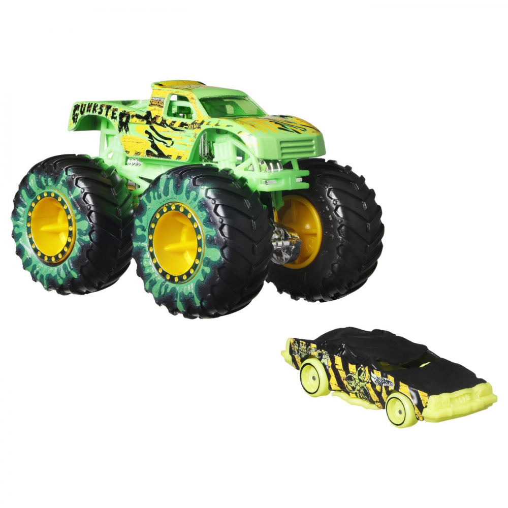 HOT WHEELS MONSTER TRUCK SI MASINUTA METALICA GUNKSTER [5]