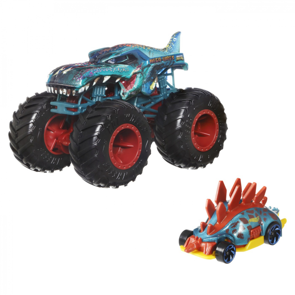 Hot Wheels Monster Truck Si Masinuta Metalica Mega Wrex [2]