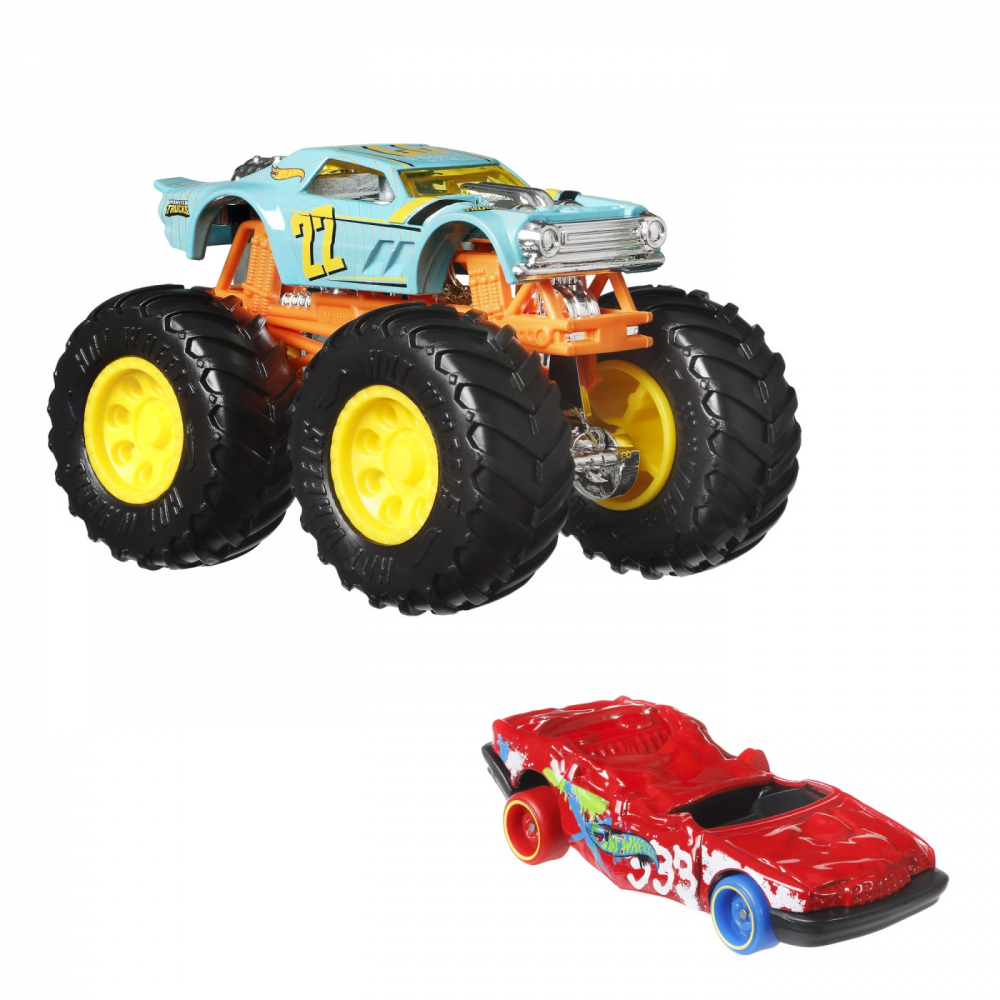 Hot Wheels Monster Truck Si Masinuta Metalica Night Shifter [2]