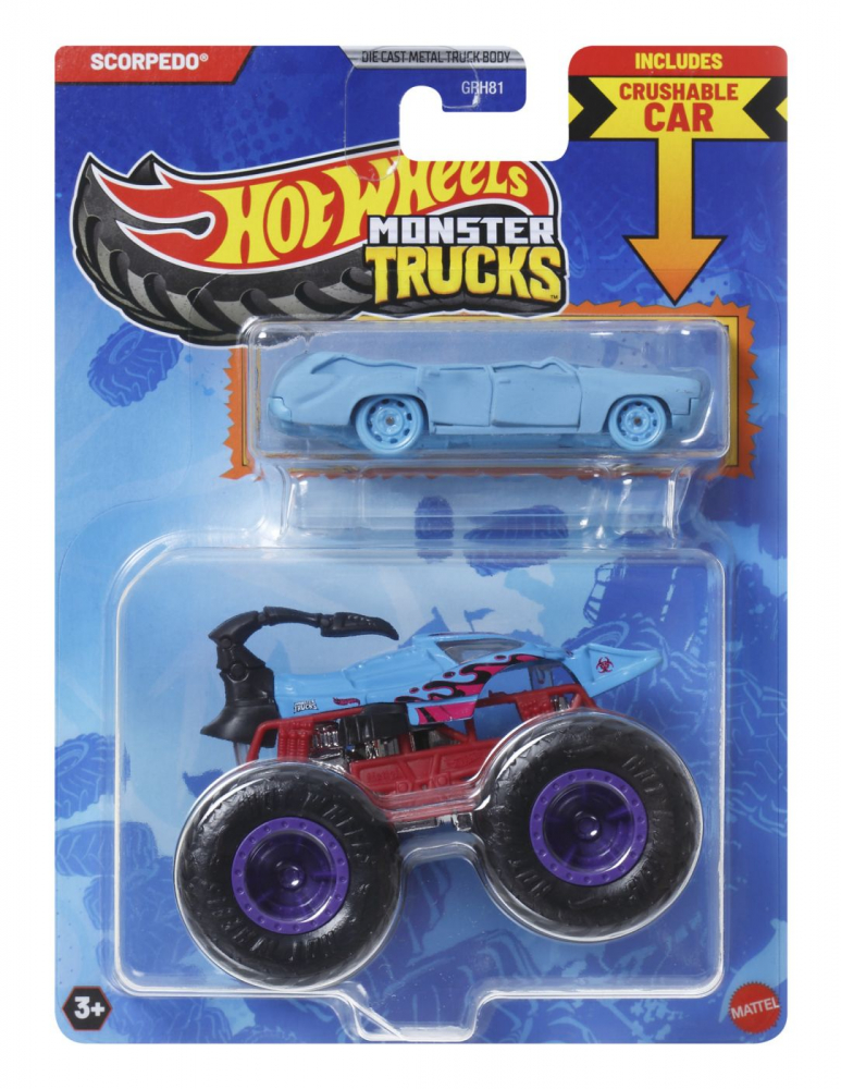 HOT WHEELS MONSTER TRUCK SI MASINUTA METALICA SCORPEDO