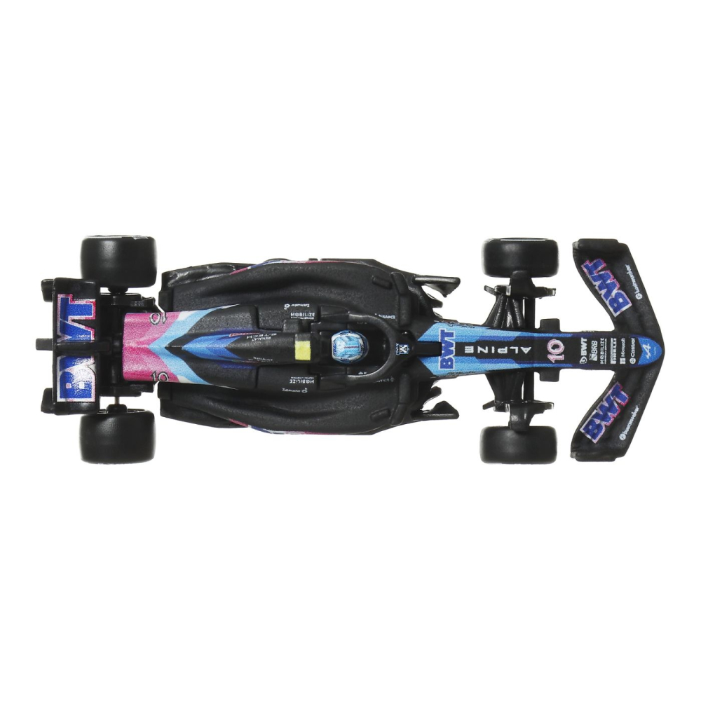 HOT WHEELS PREMIUM REAL RIDERS FORMULA 1 2024 MASINUTA METALICA BWT ALPINE F1 TEAM A524 NUMARUL 10 SCARA 1 LA 64 [4]