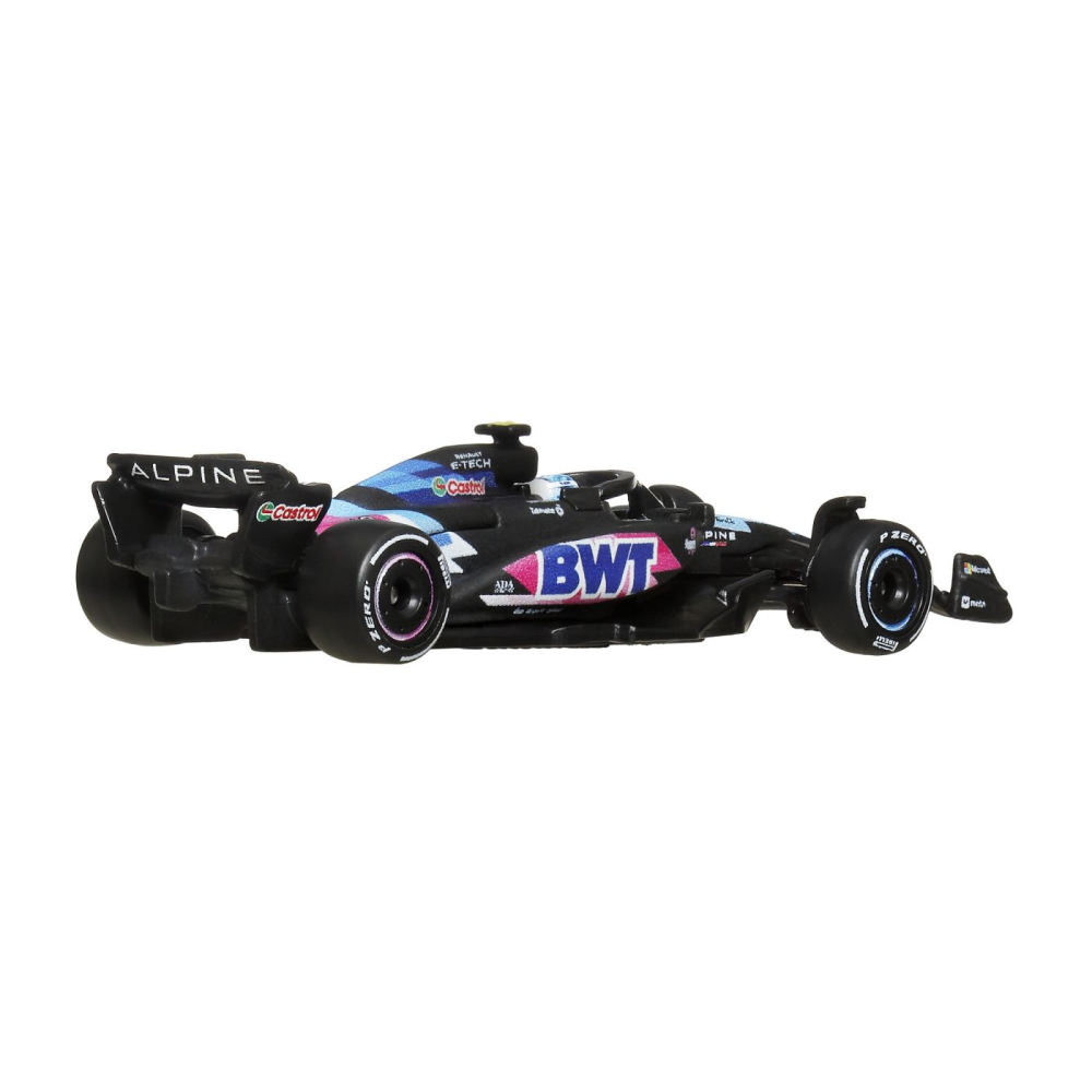 HOT WHEELS PREMIUM REAL RIDERS FORMULA 1 2024 MASINUTA METALICA BWT ALPINE F1 TEAM A524 NUMARUL 10 SCARA 1 LA 64 [6]