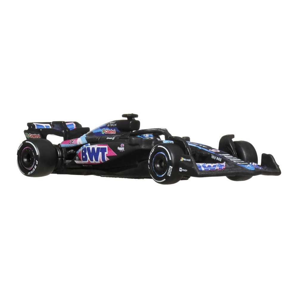 HOT WHEELS PREMIUM REAL RIDERS FORMULA 1 2024 MASINUTA METALICA BWT ALPINE F1 TEAM A524 NUMARUL 10 SCARA 1 LA 64 [2]