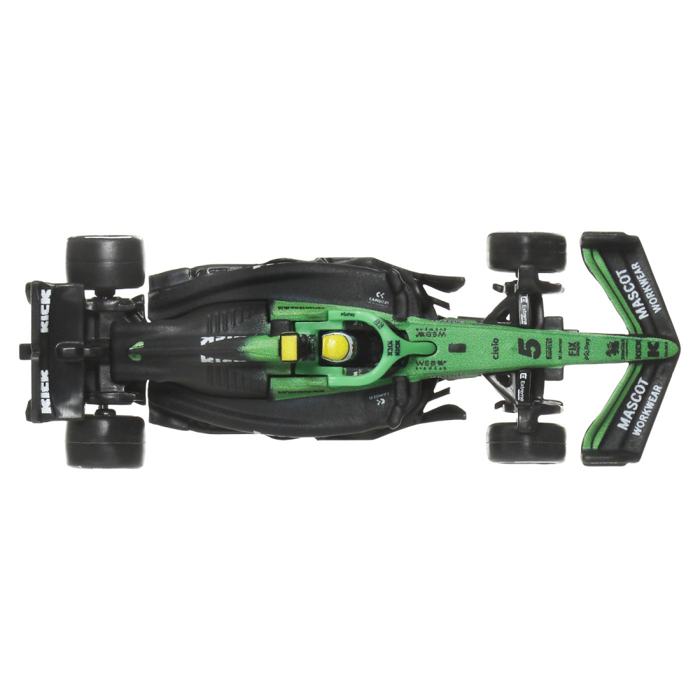 HOT WHEELS PREMIUM REAL RIDERS FORMULA 1 2024 MASINUTA METALICA KICK SAUBER F1 TEAM NUMARUL 5 SCARA 1 LA 64 [6]