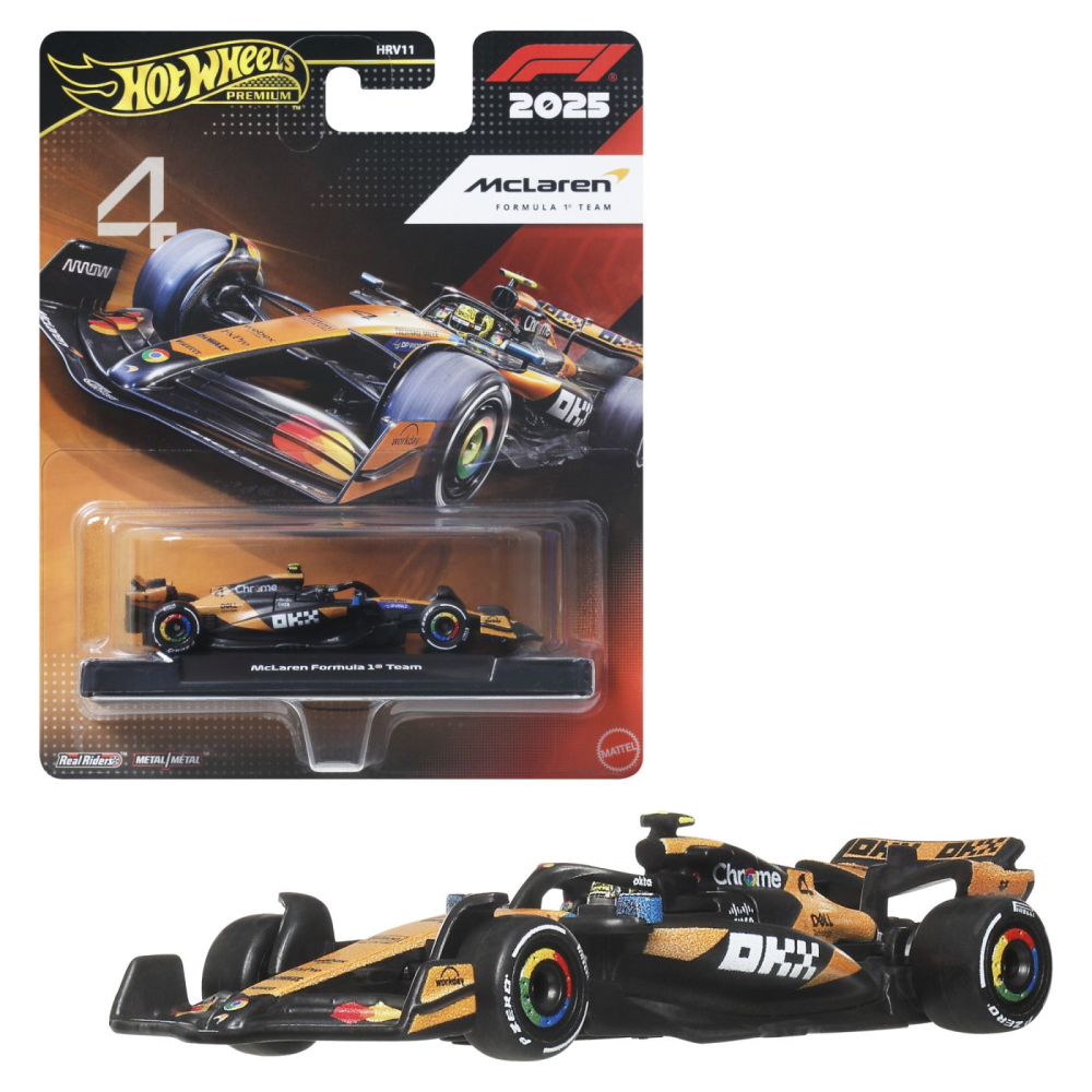 HOT WHEELS PREMIUM REAL RIDERS FORMULA 1 2024 MASINUTA METALICA MCLAREN FORMULA 1 TEAM SCARA 1 LA 64 [7]