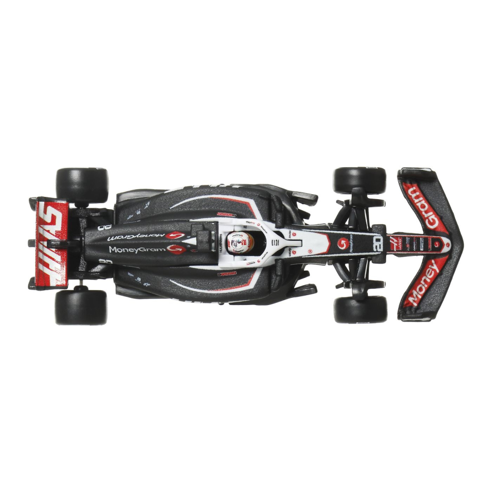 HOT WHEELS PREMIUM REAL RIDERS FORMULA 1 2024 MASINUTA METALICA MONEYGRAM HAAS F1 TEAM VF 24 NUMARUL 20 SCARA 1 LA 64 [4]