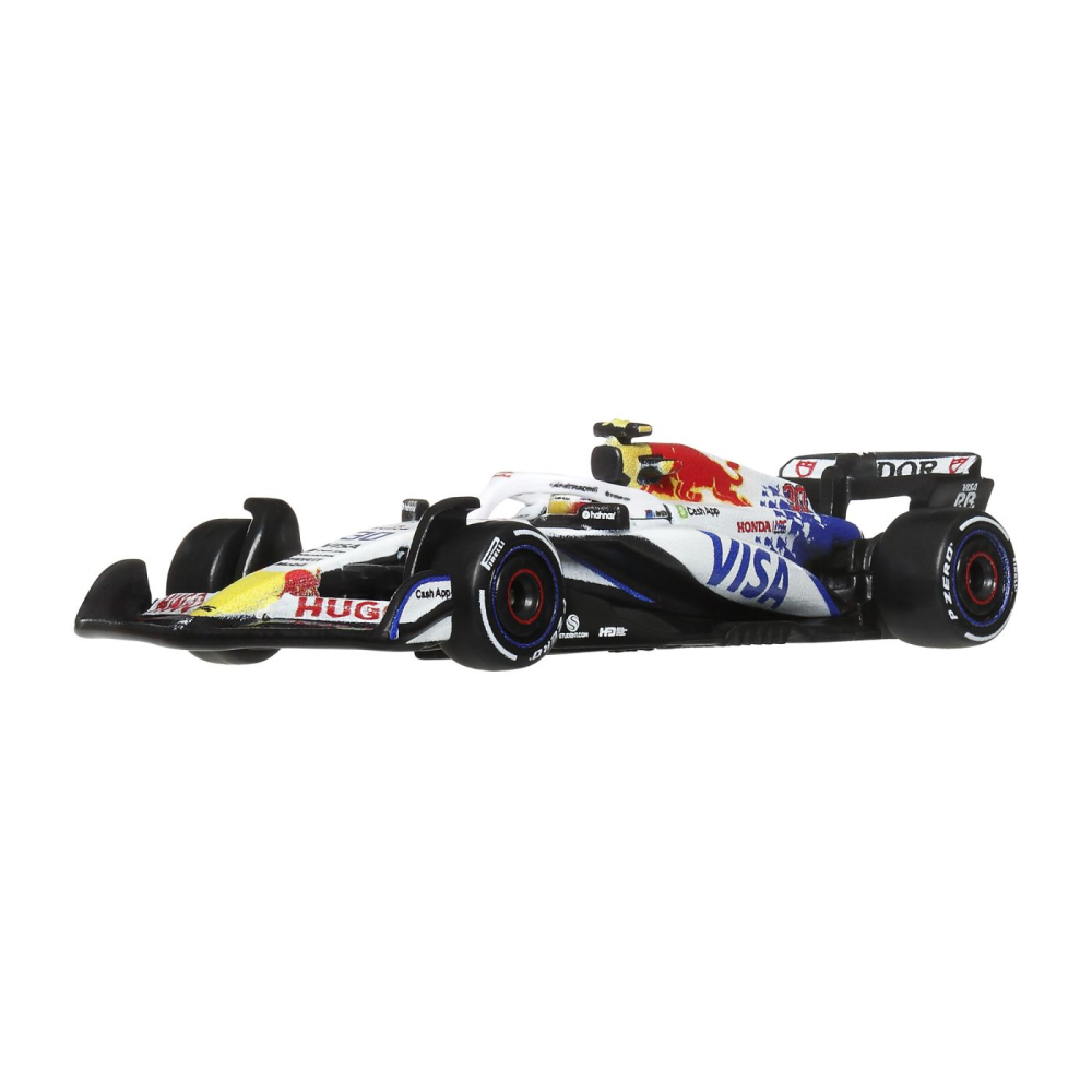 HOT WHEELS PREMIUM REAL RIDERS FORMULA 1 2024 MASINUTA METALICA VISA CASH APP RACING BULLS FORMULA ONE TEAM SCARA 1 LA 64 [6]