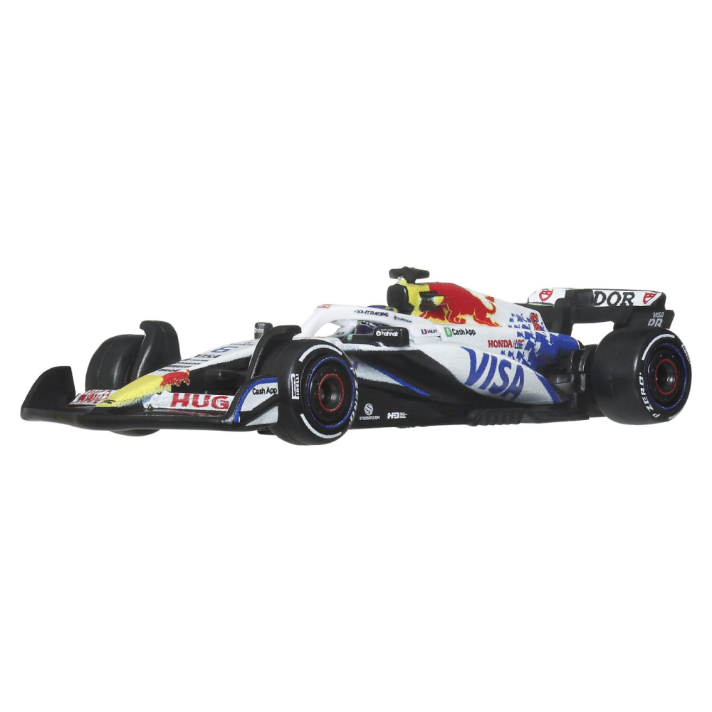 HOT WHEELS PREMIUM REAL RIDERS FORMULA 1 2024 MASINUTA METALICA VISA CASH APP RACING BULLS FORMULA ONE TEAM SCARA 1 LA 64 [6]