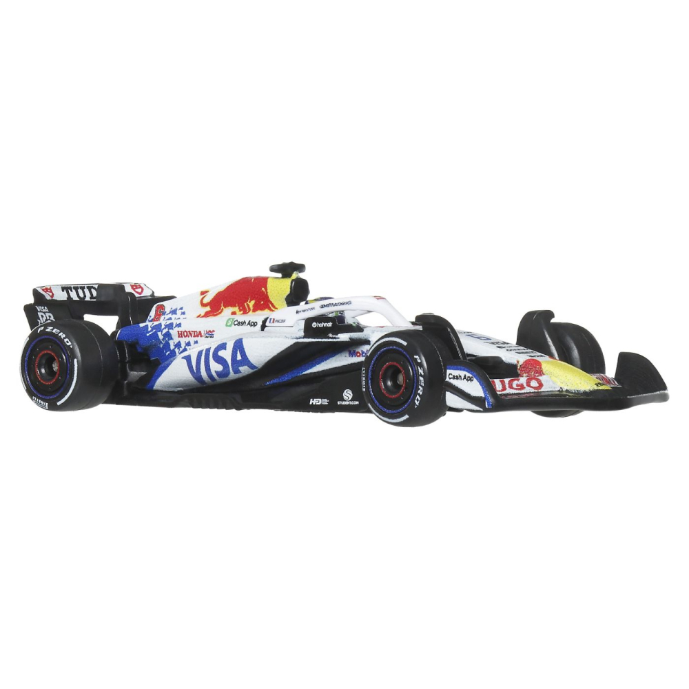 HOT WHEELS PREMIUM REAL RIDERS FORMULA 1 2024 MASINUTA METALICA VISA CASH APP RACING BULLS FORMULA ONE TEAM SCARA 1 LA 64 [2]