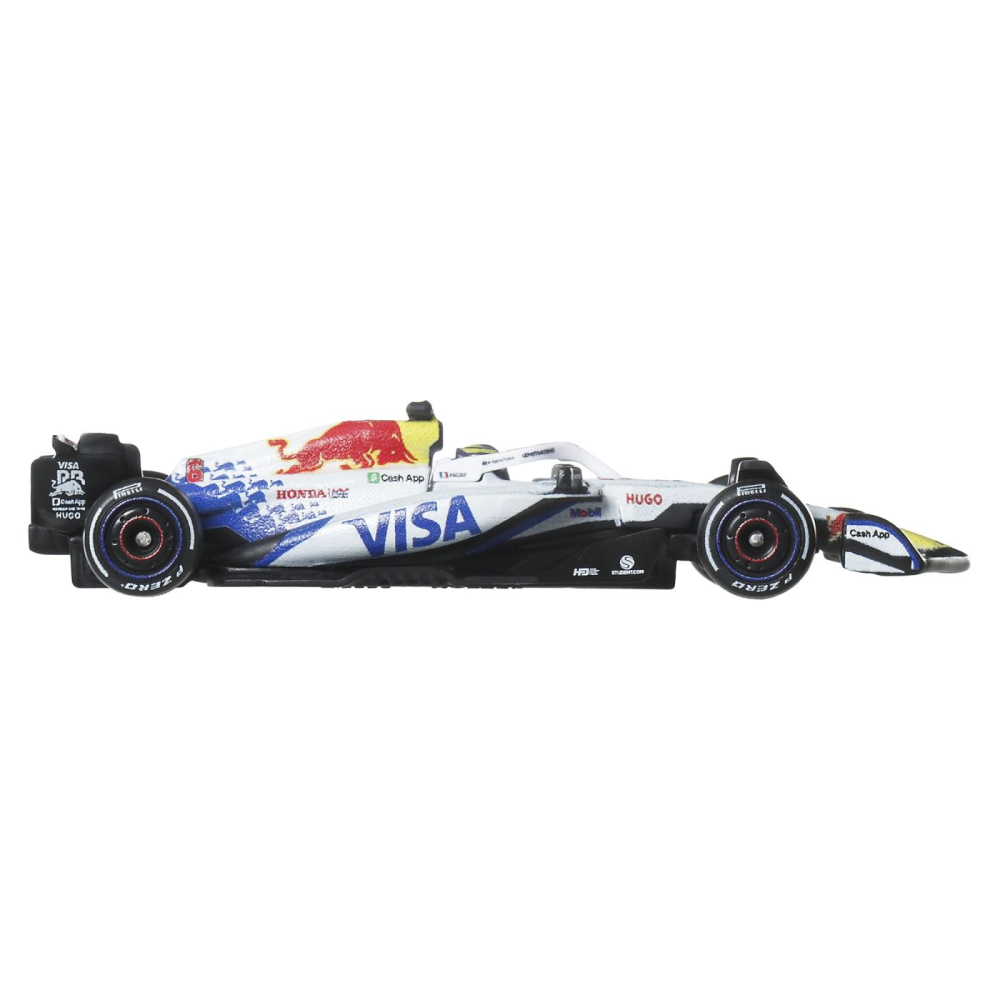 HOT WHEELS PREMIUM REAL RIDERS FORMULA 1 2024 MASINUTA METALICA VISA CASH APP RACING BULLS FORMULA ONE TEAM SCARA 1 LA 64 [4]