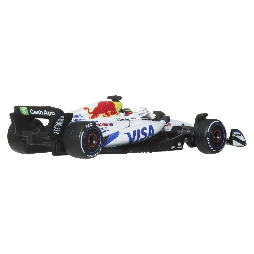 HOT WHEELS PREMIUM REAL RIDERS FORMULA 1 2024 MASINUTA METALICA VISA CASH APP RACING BULLS FORMULA ONE TEAM SCARA 1 LA 64 [3]