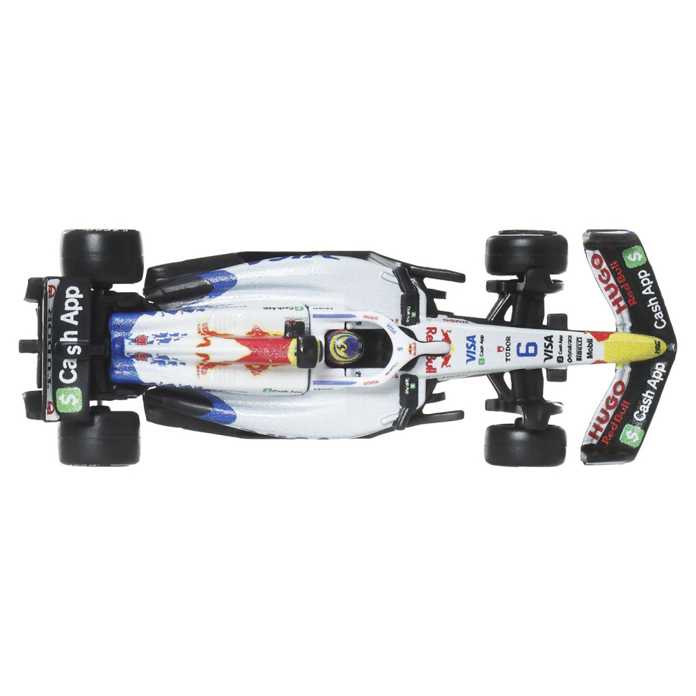 HOT WHEELS PREMIUM REAL RIDERS FORMULA 1 2024 MASINUTA METALICA VISA CASH APP RACING BULLS FORMULA ONE TEAM SCARA 1 LA 64 [5]