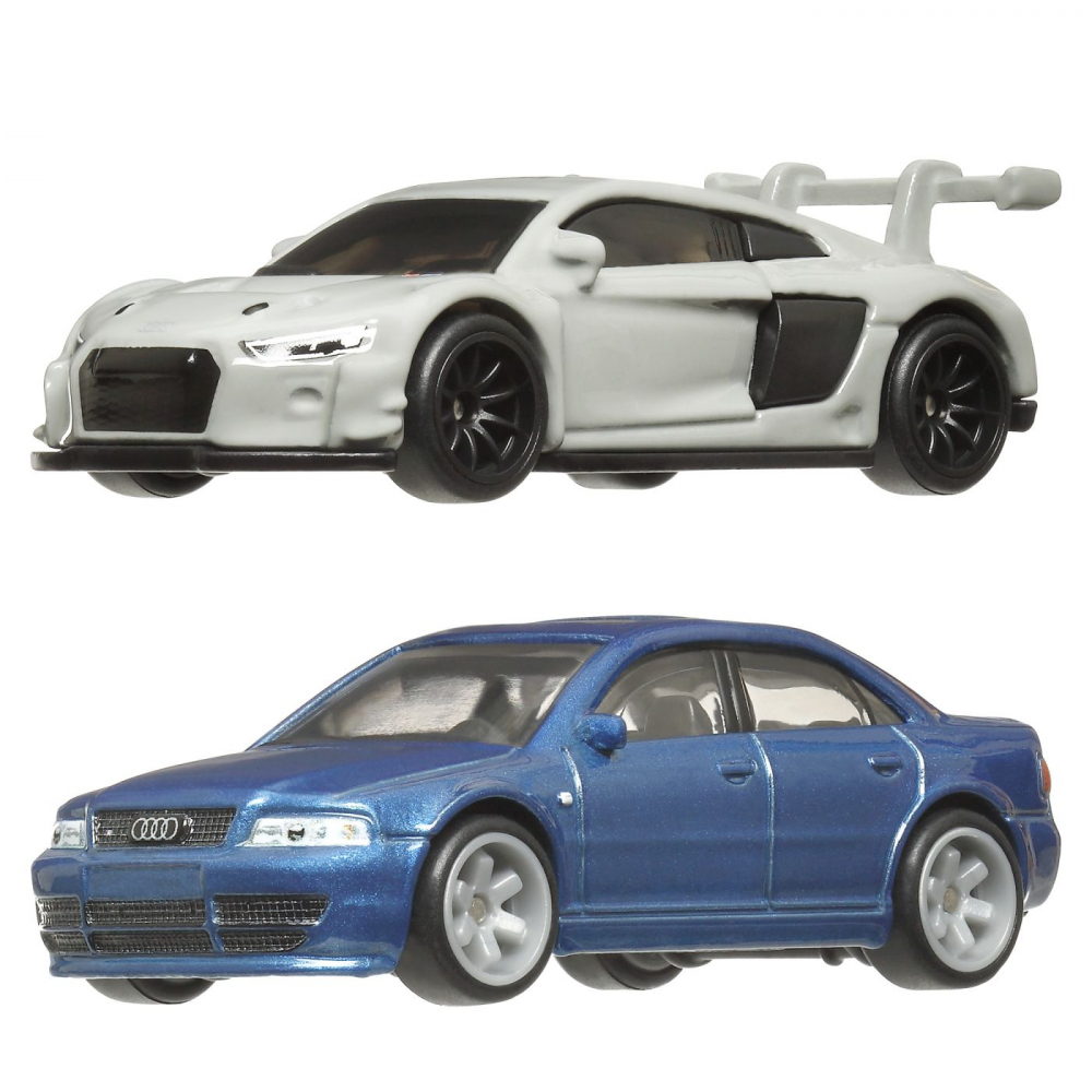 HOT WHEELS PREMIUM SET 2 MASINUTE METALICE AUDI S4 QUATTRO SI AUDI R8 LMS SCARA 1:64 [6]