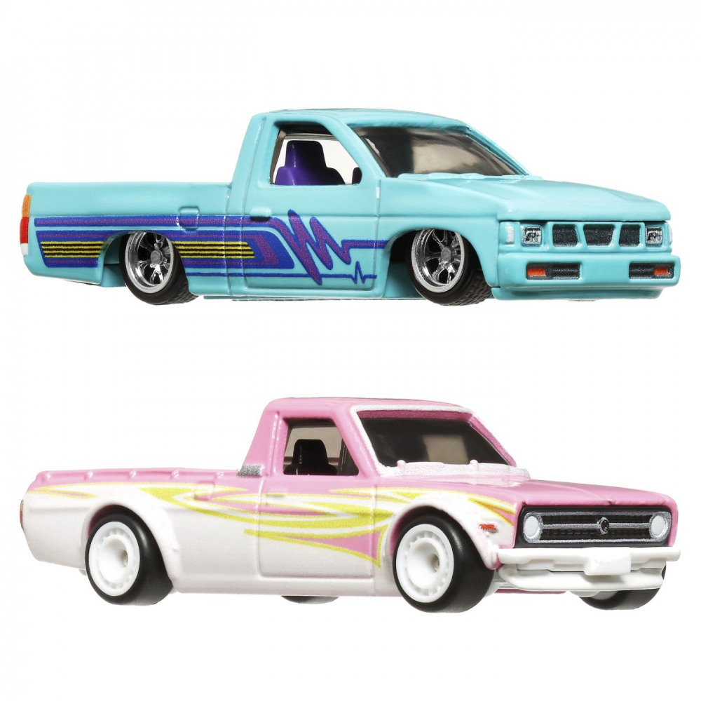 HOT WHEELS PREMIUM SET 2 MASINUTE METALICE DATSUN SUNNY TRUCK SI NISSAN HARDBODY SCARA 1:64 [3]
