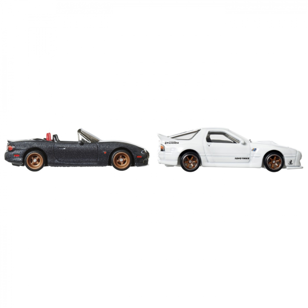 Hot Wheels Premium Set 2 Masinute Metalice Mazdaspeed Miata Si Mazda Rx7 Fc Pandem Scara 1:64 [6]