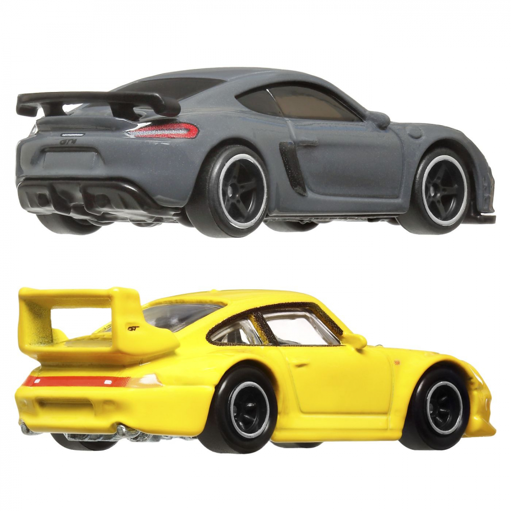 HOT WHEELS PREMIUM SET 2 MASINUTE METALICE PORSCHE 993 GT2 SI PORSCHE 718 CAYMAN GT4 SCARA 1:64 [4]