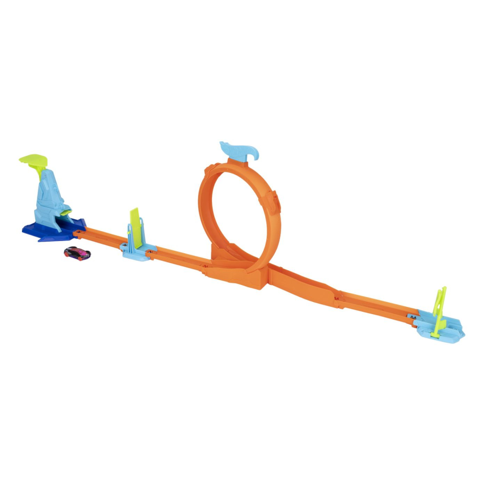 HOT WHEELS STUNT TRACKS PISTA CASCADORII CU BUCLA SI MASINUTA INCLUSA [4]