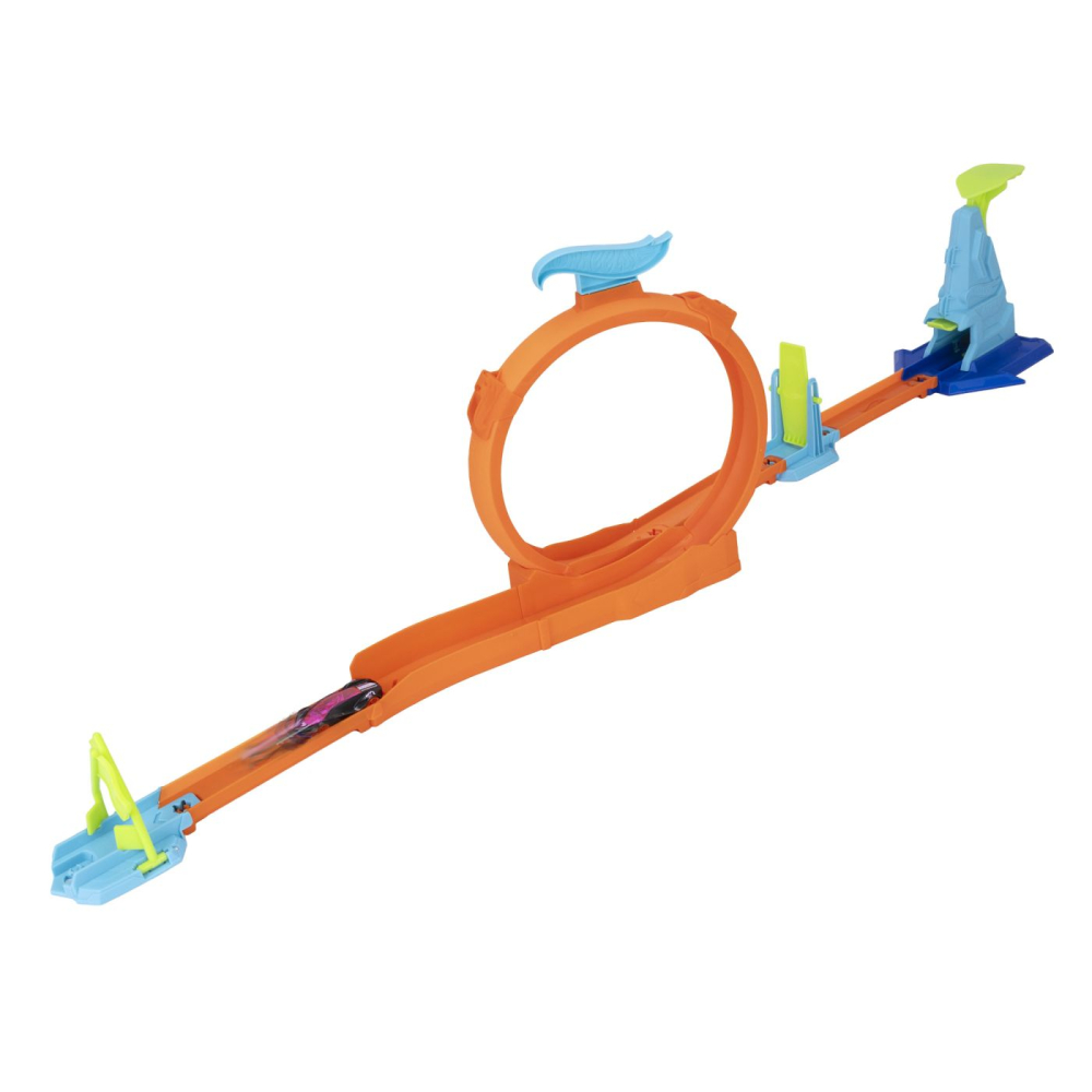 HOT WHEELS STUNT TRACKS PISTA CASCADORII CU BUCLA SI MASINUTA INCLUSA [3]