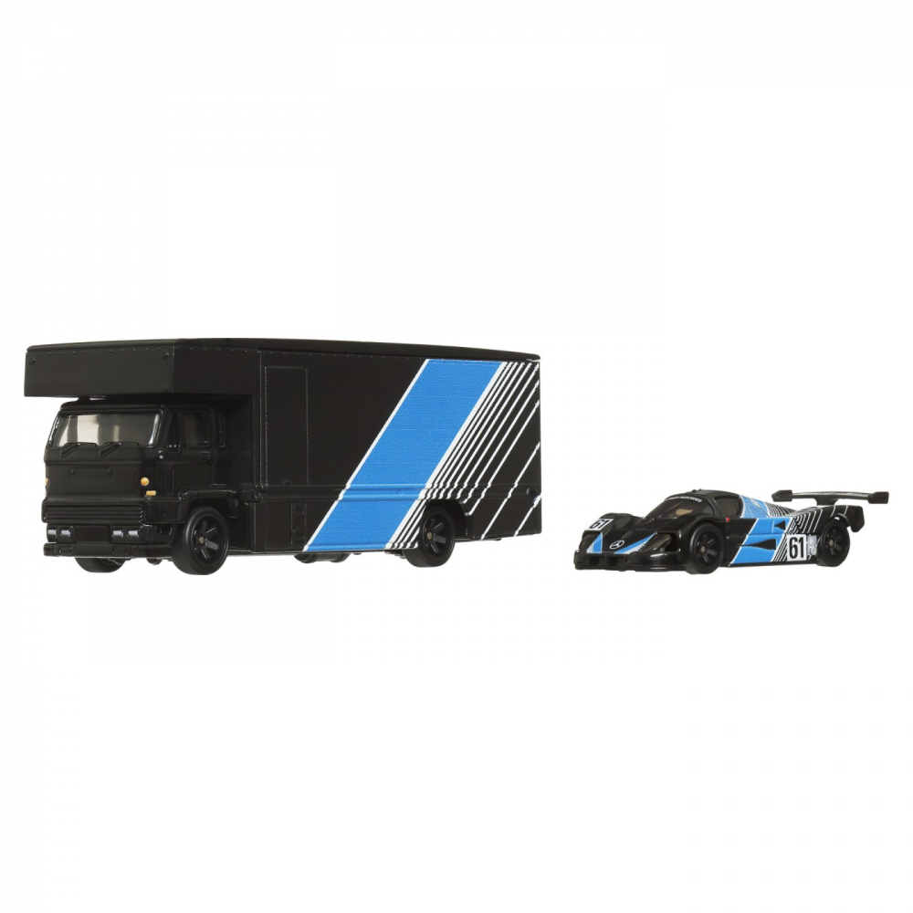 HOT WHEELS TRANSPORTATOR SAUBER MERCEDES C9 CU MASINUTA FLEET FLYER SCARA 1:64 [2]