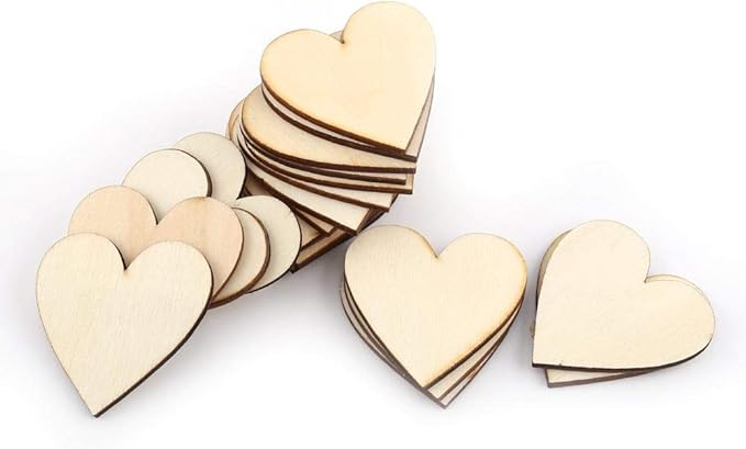 Inimioare din lemn pentru activitati crafts,natur,3x3 cm,30 bucati [2]