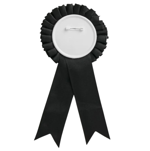 Insigna de absolvire cu ac de siguranta, 11x24 cm, alb-negru-auriu [2]