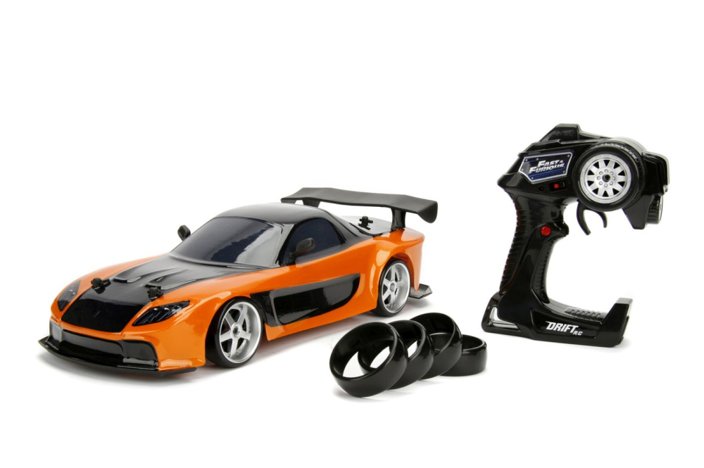 JADA FAST AND FURIOUS MASINUTA RC CU TELECOMANDA HANS MAZDA RX 7 SCARA 1 LA 10 [2]